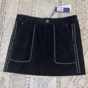 NWT Rebecca minkoff goatskin leather skirt with studs